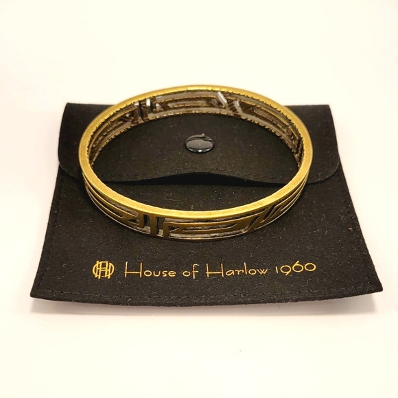 House Of Harlow 1960 Hera Bangle Oxidized Brss Copper Tone Original Pouch New - Picture 4 of 4